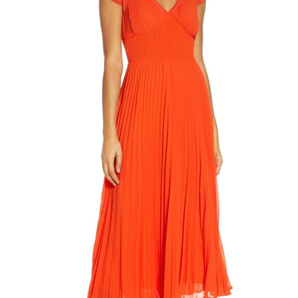 Anoki Fit & Flare Georgette Midi Dress